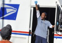 postal workers celebrate election